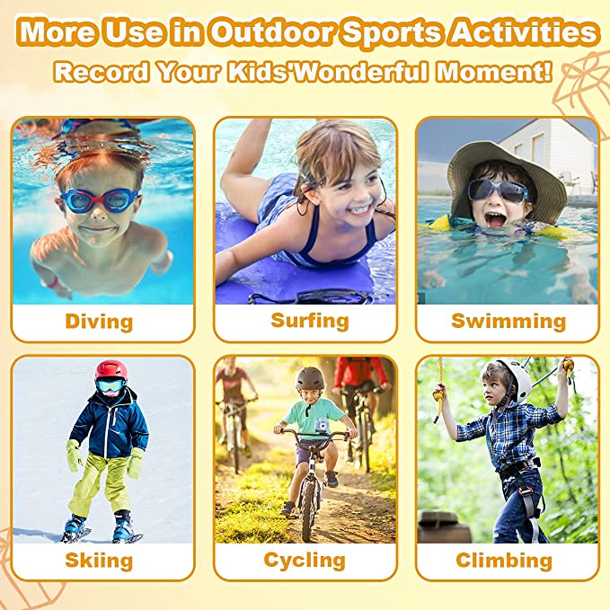 ASIUR Waterproof camera for sports activities for kids